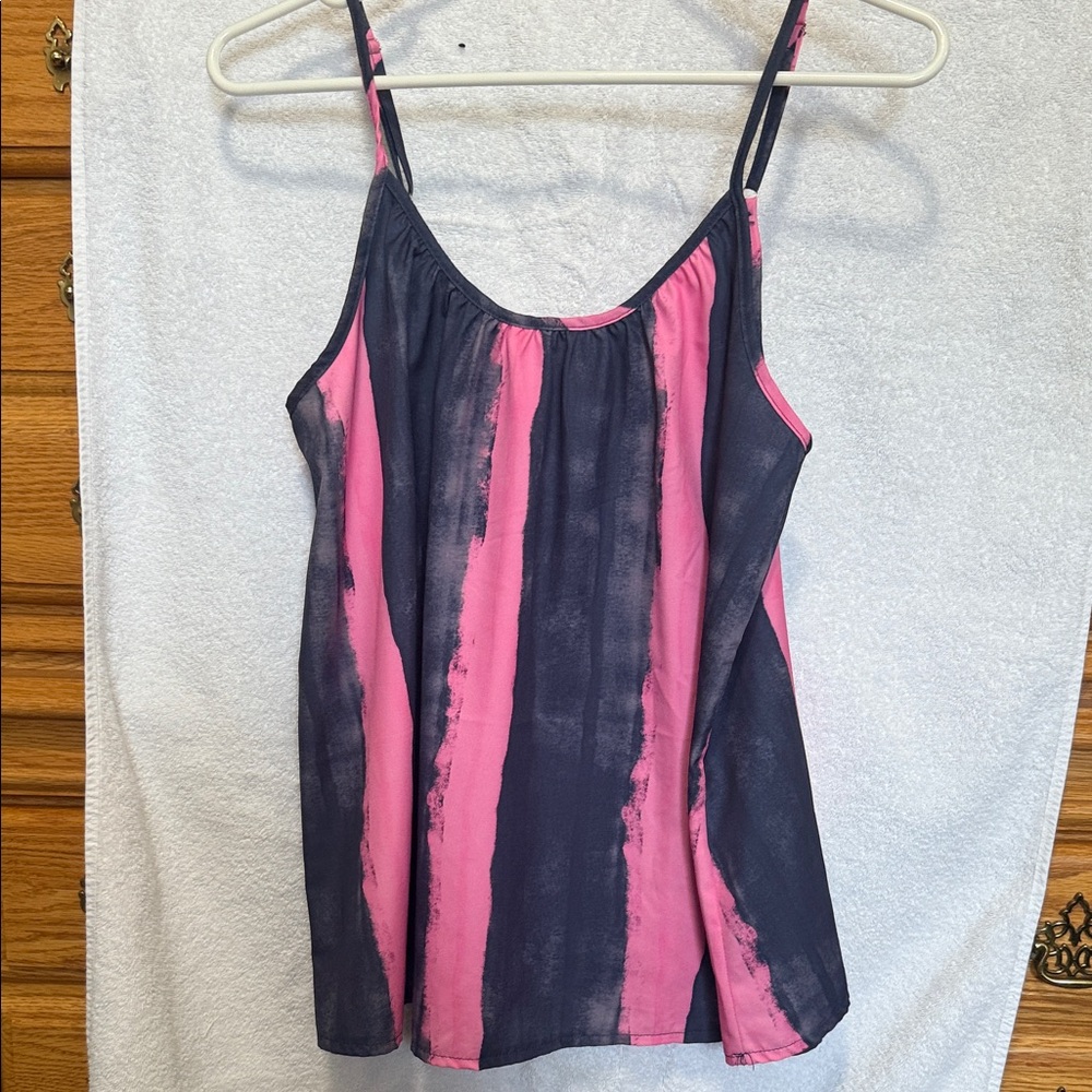 SHEIN Pink and Black Camisole Top